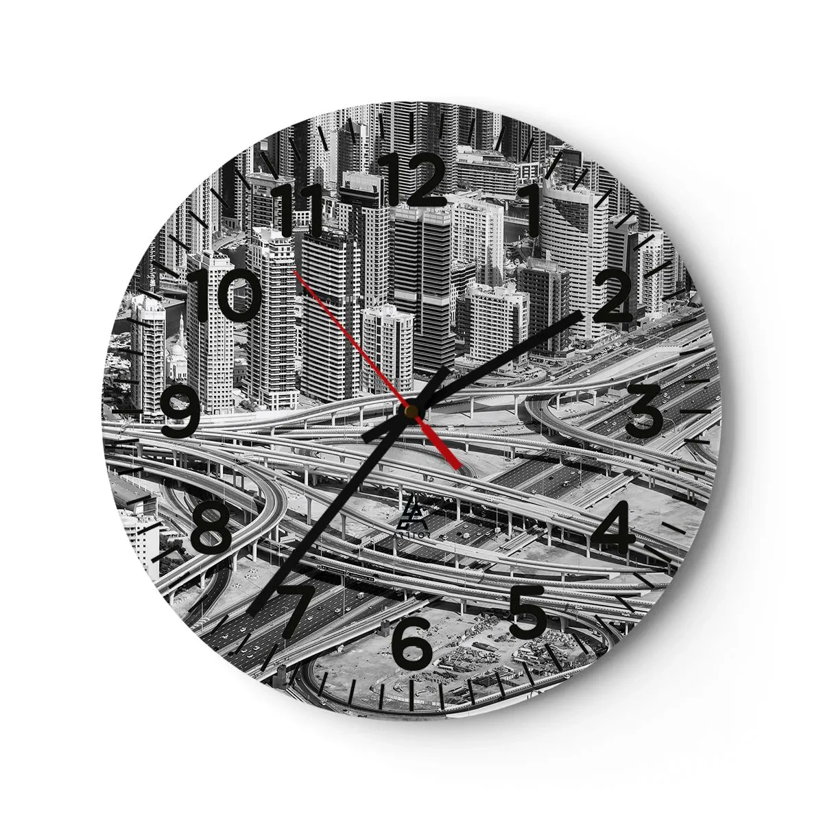 Reloj de pared - Reloj de vidrio - Dubái: la ciudad imposible - 30x30 cm