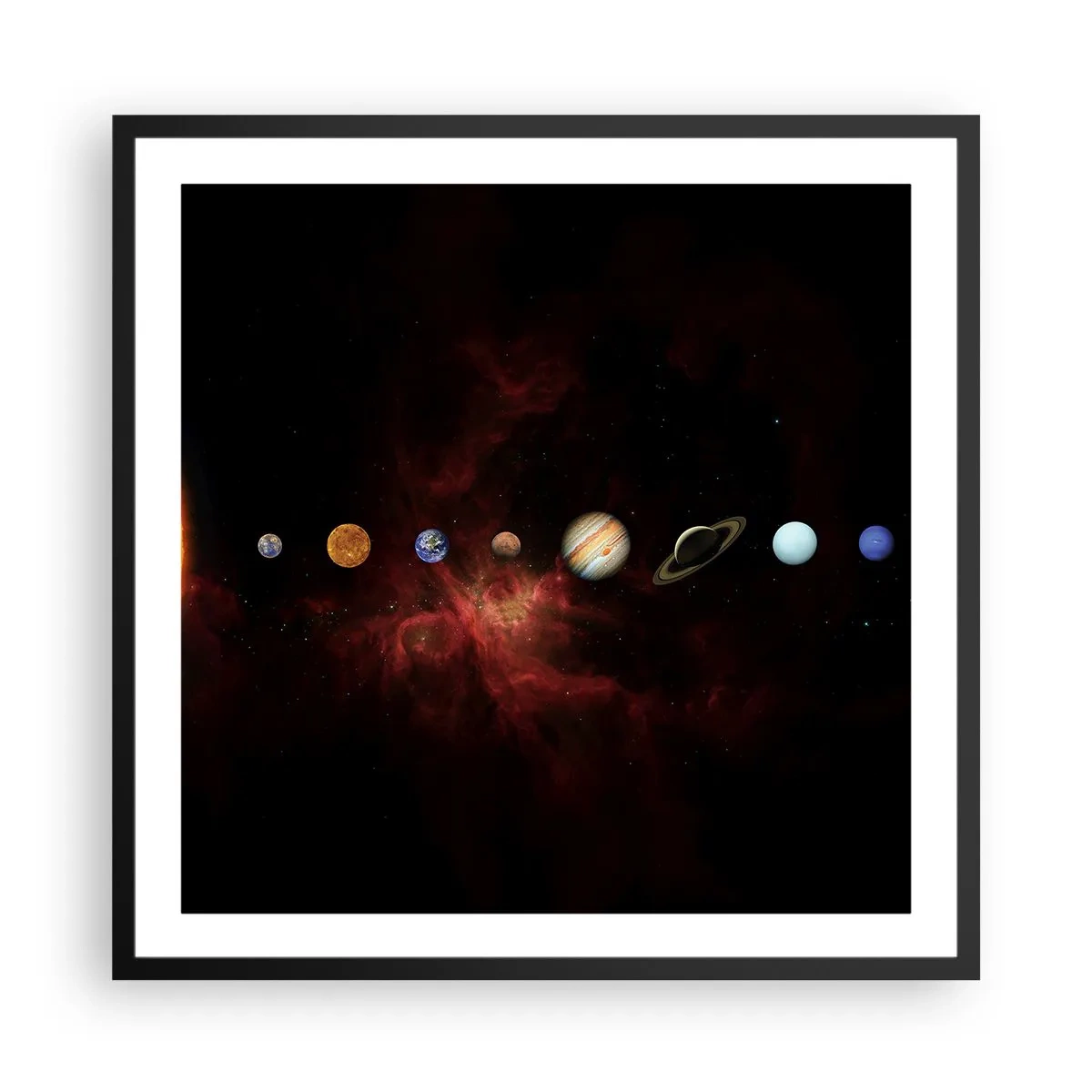 Póster en marco negro - Nuestro barrio - 60x60 cm