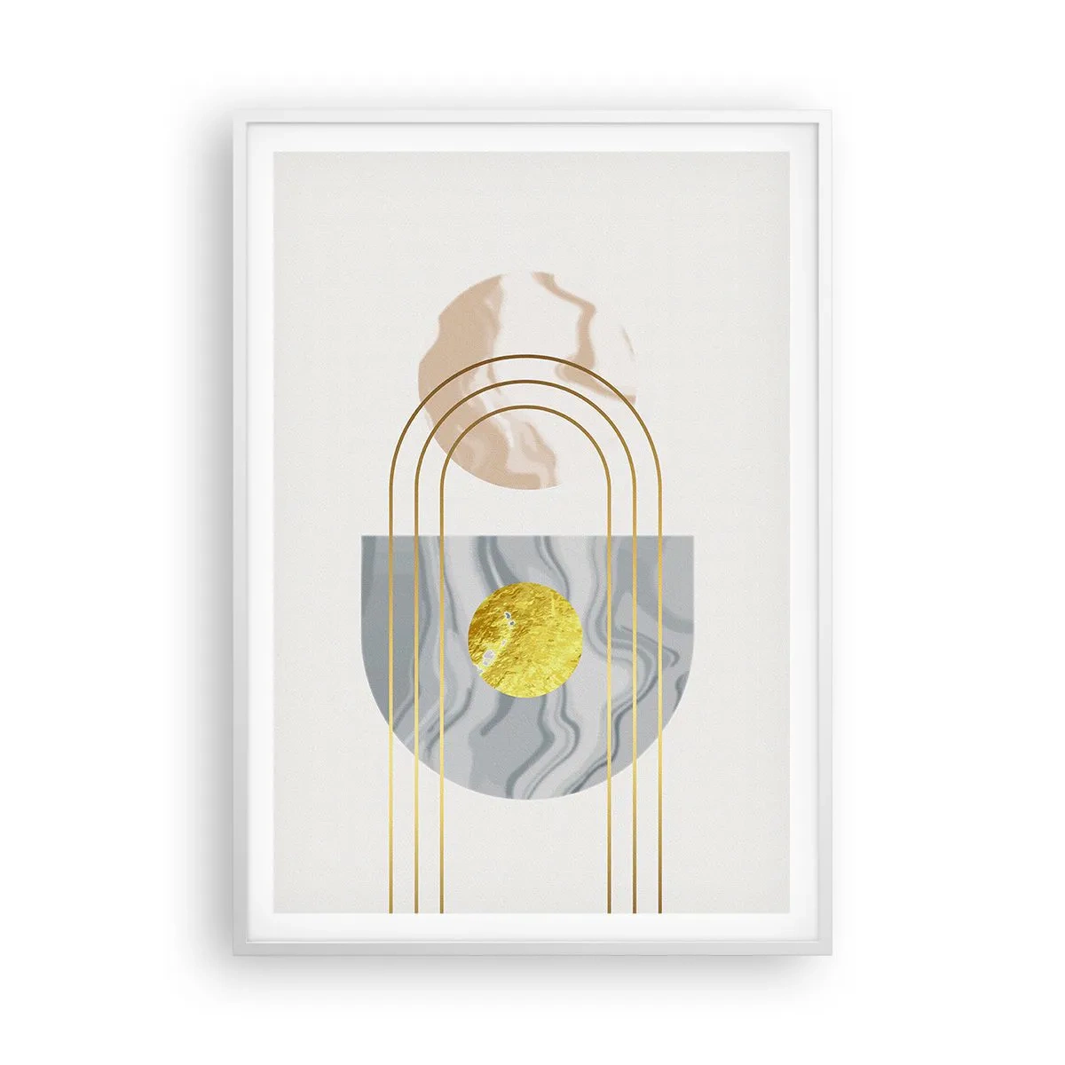 Póster en marco blanco - Brillo y resplandor - 70x100 cm