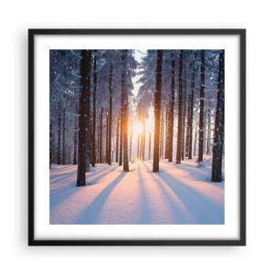 Póster en marco negro - Claramente en blanco y negro - 50x50 cm