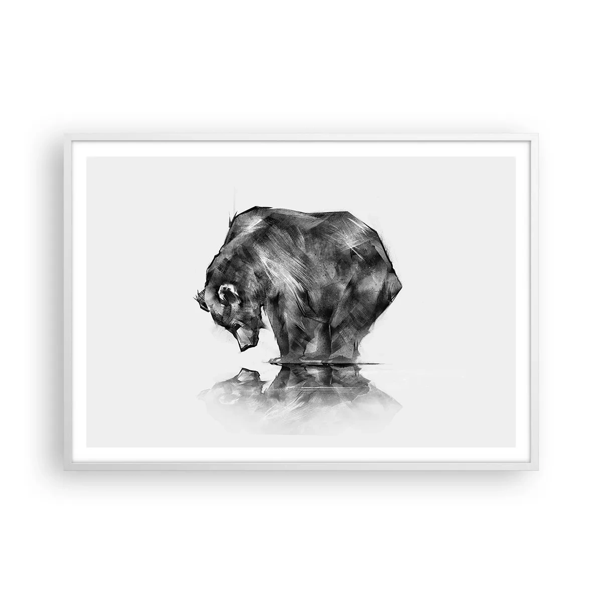Póster en marco blanco - Es bueno ver a alguien cercano - 100x70 cm
