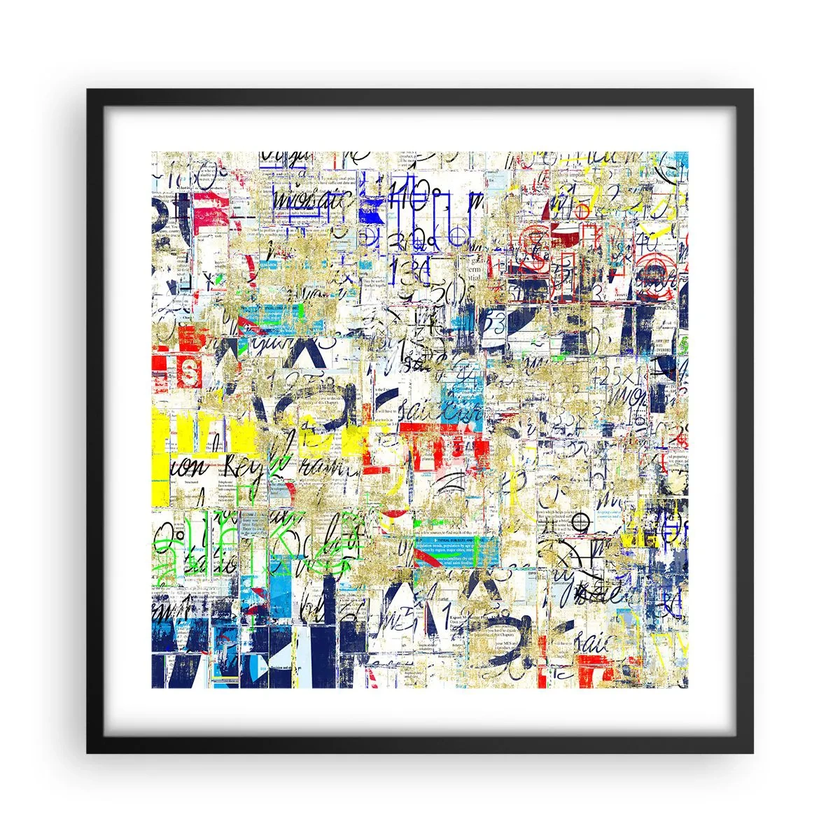 Póster en marco negro - Simplemente agradable a la vista - 50x50 cm