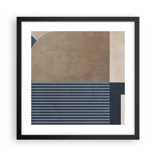 Póster en marco negro - Composición de sencillez y redondez - 40x40 cm