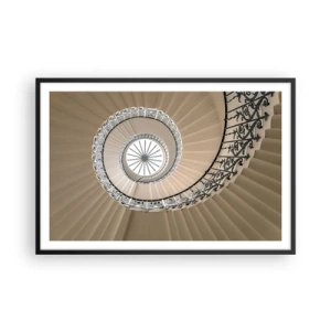 Póster en marco negro - En el interior de una concha - 91x61 cm