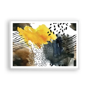 Póster en marco blanco - Reunión de los elementos - 100x70 cm