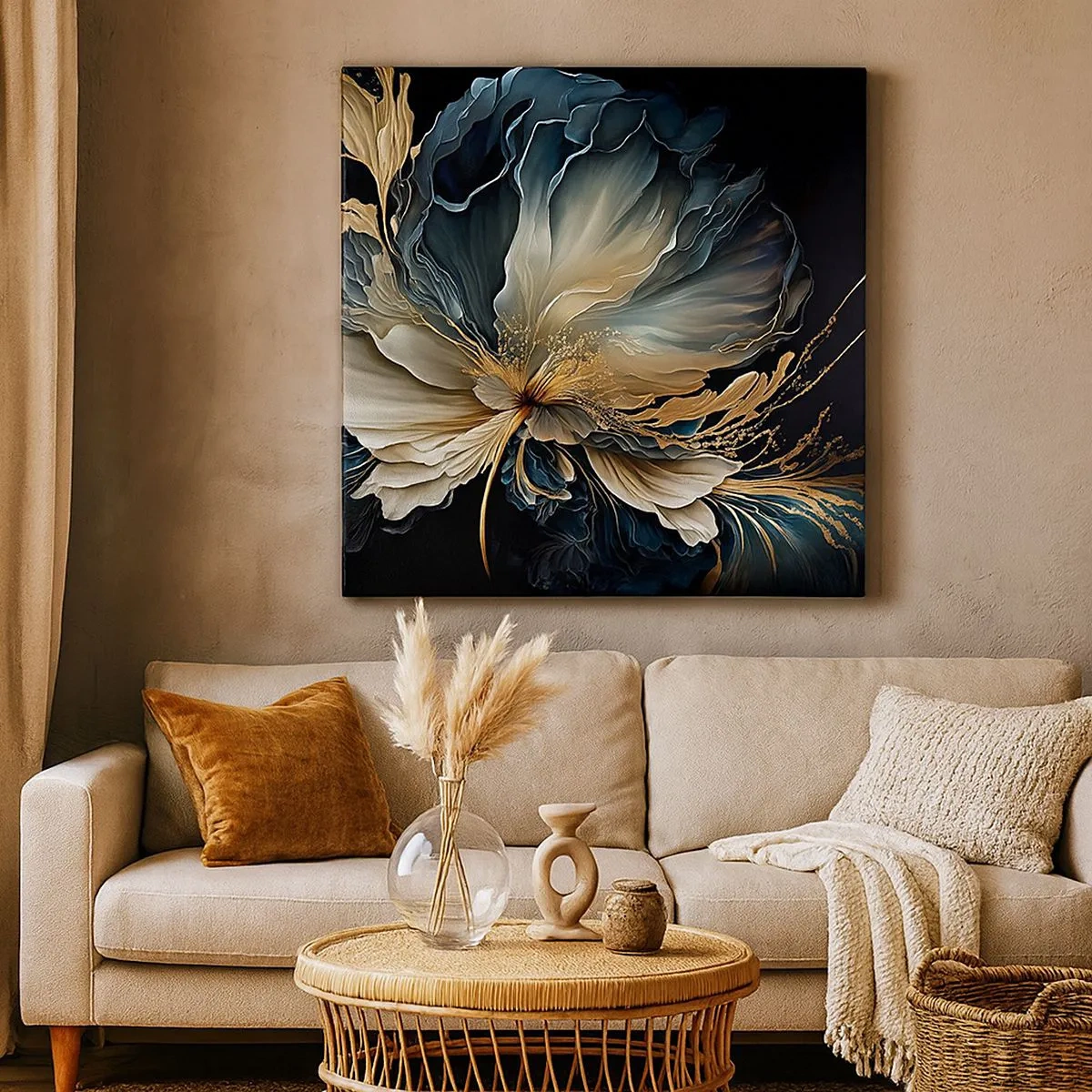 Cuadro sobre lienzo - Impresión de Imagen - Flor de helecho de cuento - 30x30 cm