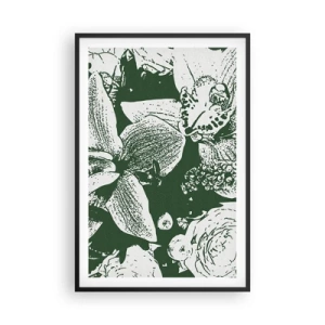 Póster en marco negro - Ramo - un mundo de verdor - 61x91 cm