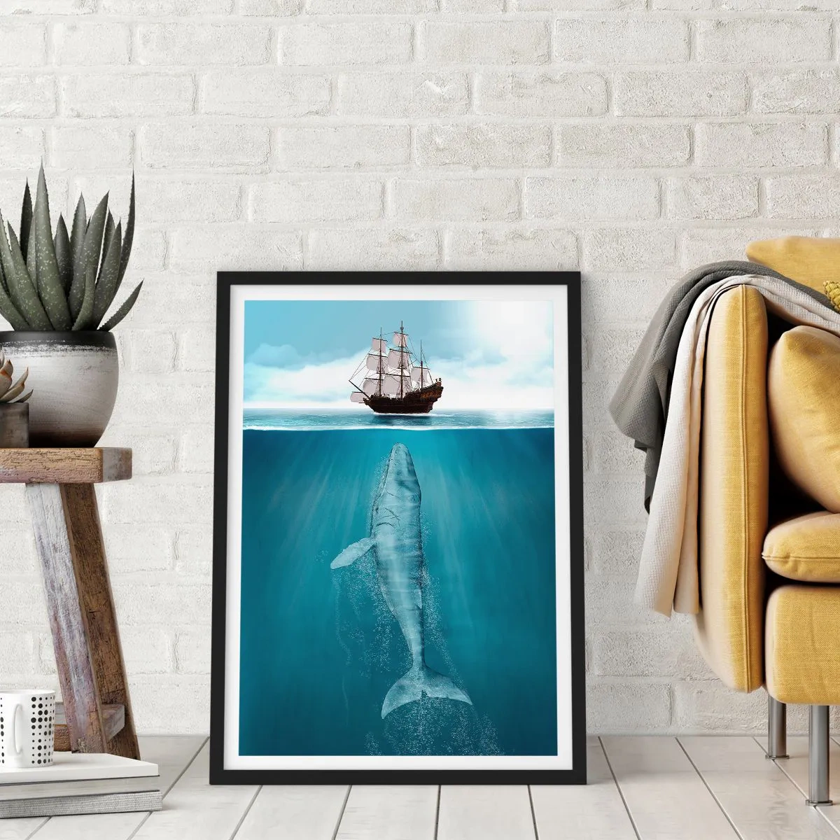 Póster en marco negro - Mejor no saber lo que te espera - 50x70 cm