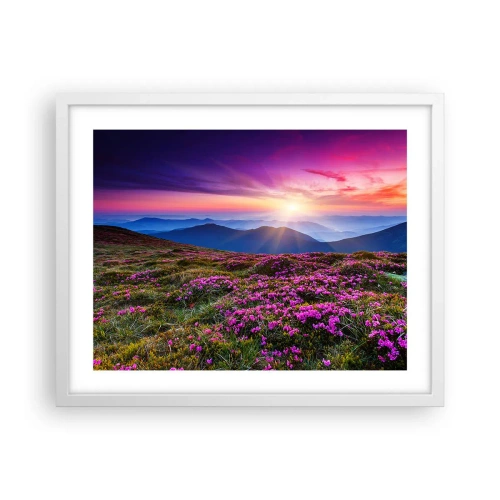 Póster en marco blanco - Dulce aroma a frescura - 50x40 cm