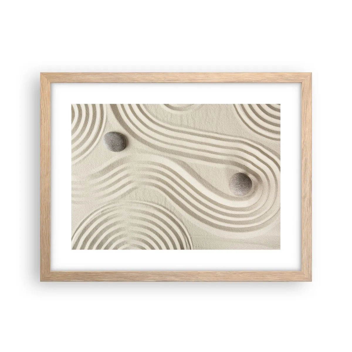 Póster en marco roble claro - Un toque de calidez - 40x30 cm