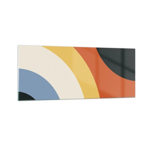 Cuadro sobre vidrio - Impresiones sobre Vidrio - Círculo sobre círculo - 100x40 cm