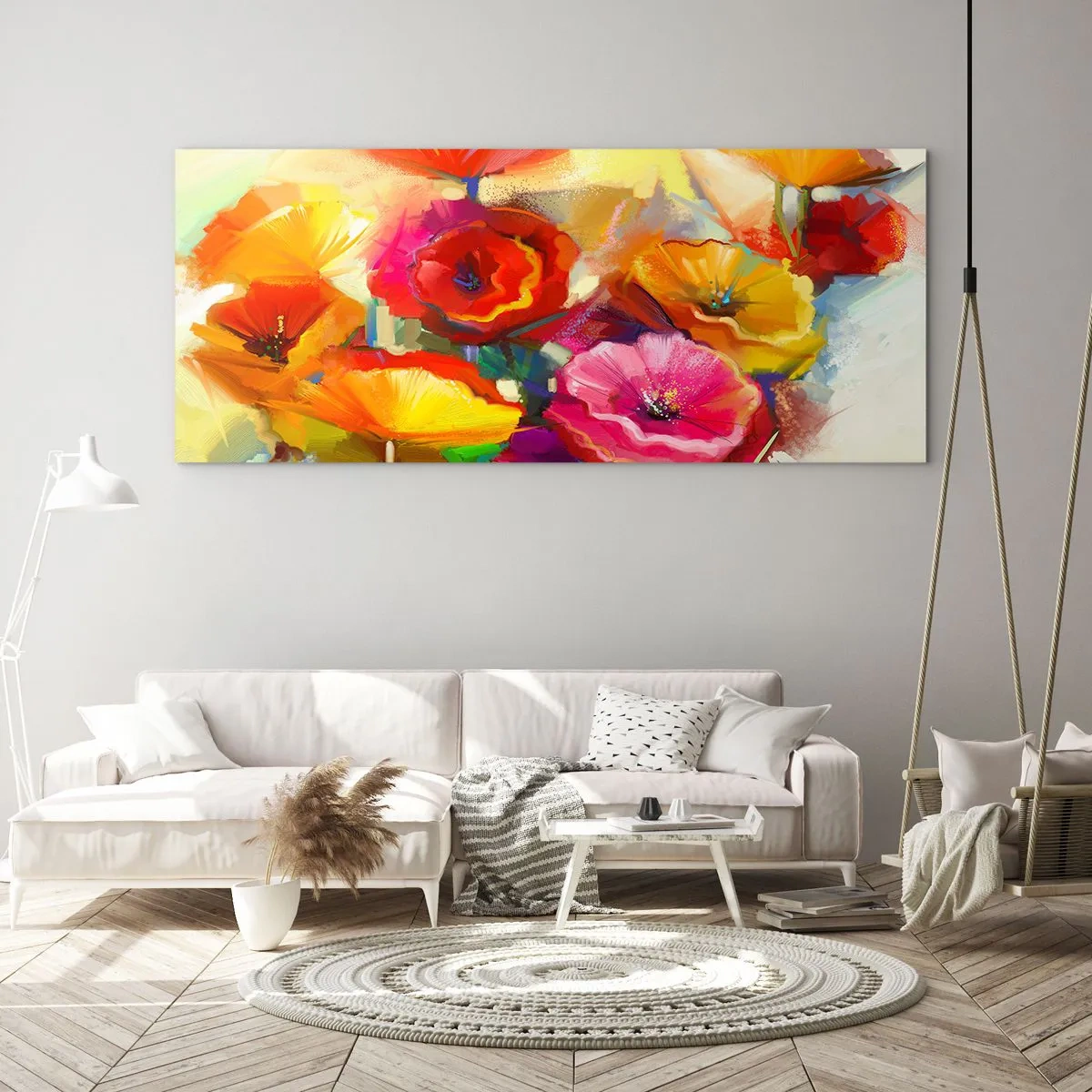 Cuadro sobre vidrio - Impresiones sobre Vidrio - No solo rojo - 100x40 cm