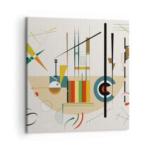 Cuadro sobre lienzo - Impresión de Imagen - Y el mundo ríe - 50x50 cm