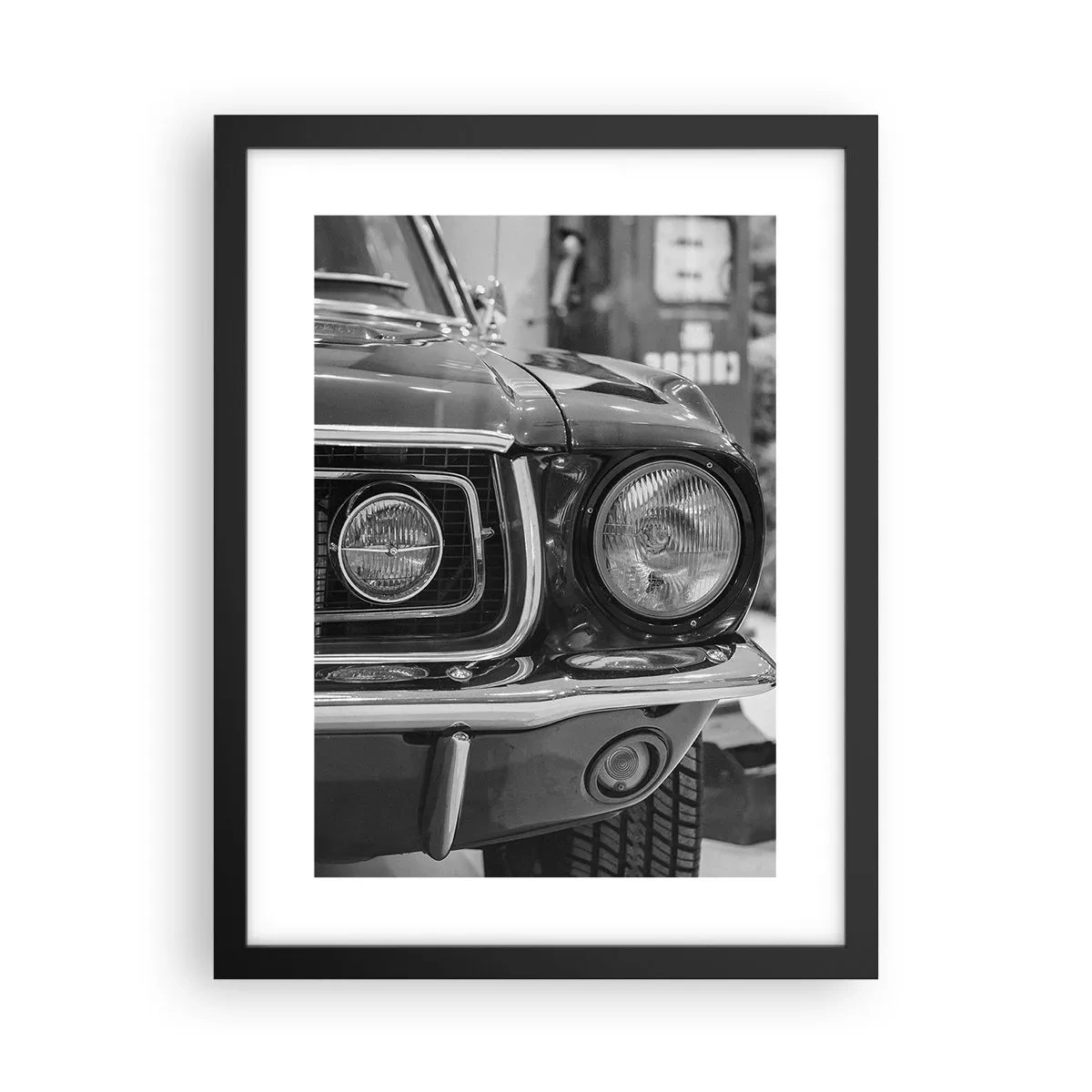 Póster en marco negro - Paseo rudo - 30x40 cm