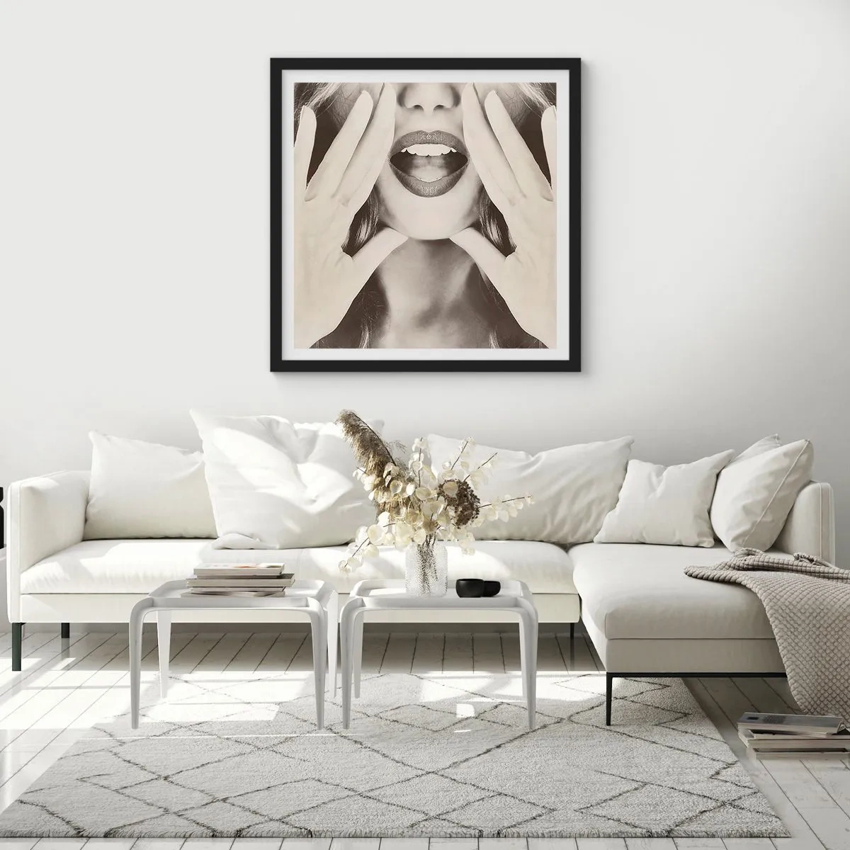 Póster en marco negro - ¡Ya estoy en camino! - 50x50 cm