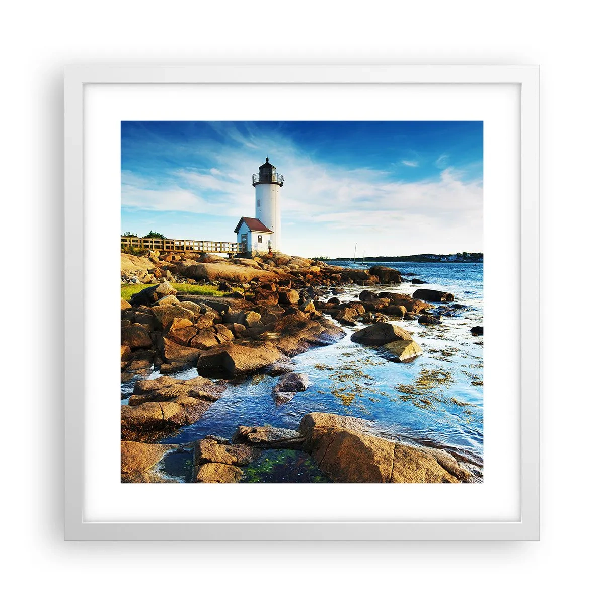 Póster en marco blanco - Esperando vuestro regreso - 40x40 cm