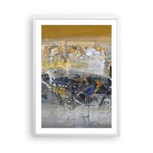 Póster en marco blanco - Todo se pondrá en su sitio - 50x70 cm