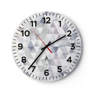Reloj de pared - Reloj de vidrio - A ritmo de triángulo - 40x40 cm