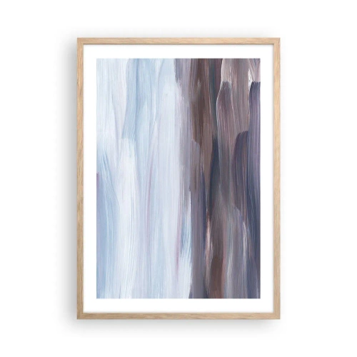 Póster en marco roble claro - Elementos: agua - 50x70 cm