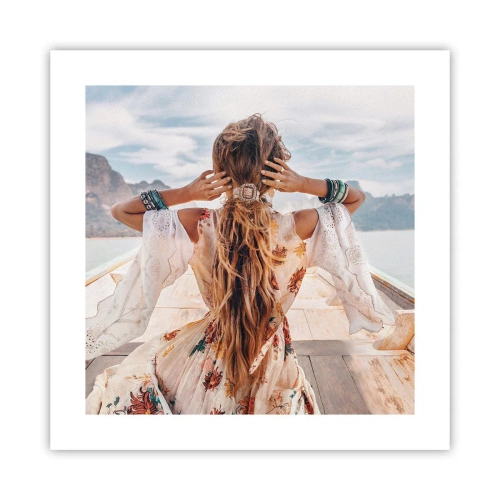 Póster - Rumbo a la felicidad - 40x40 cm