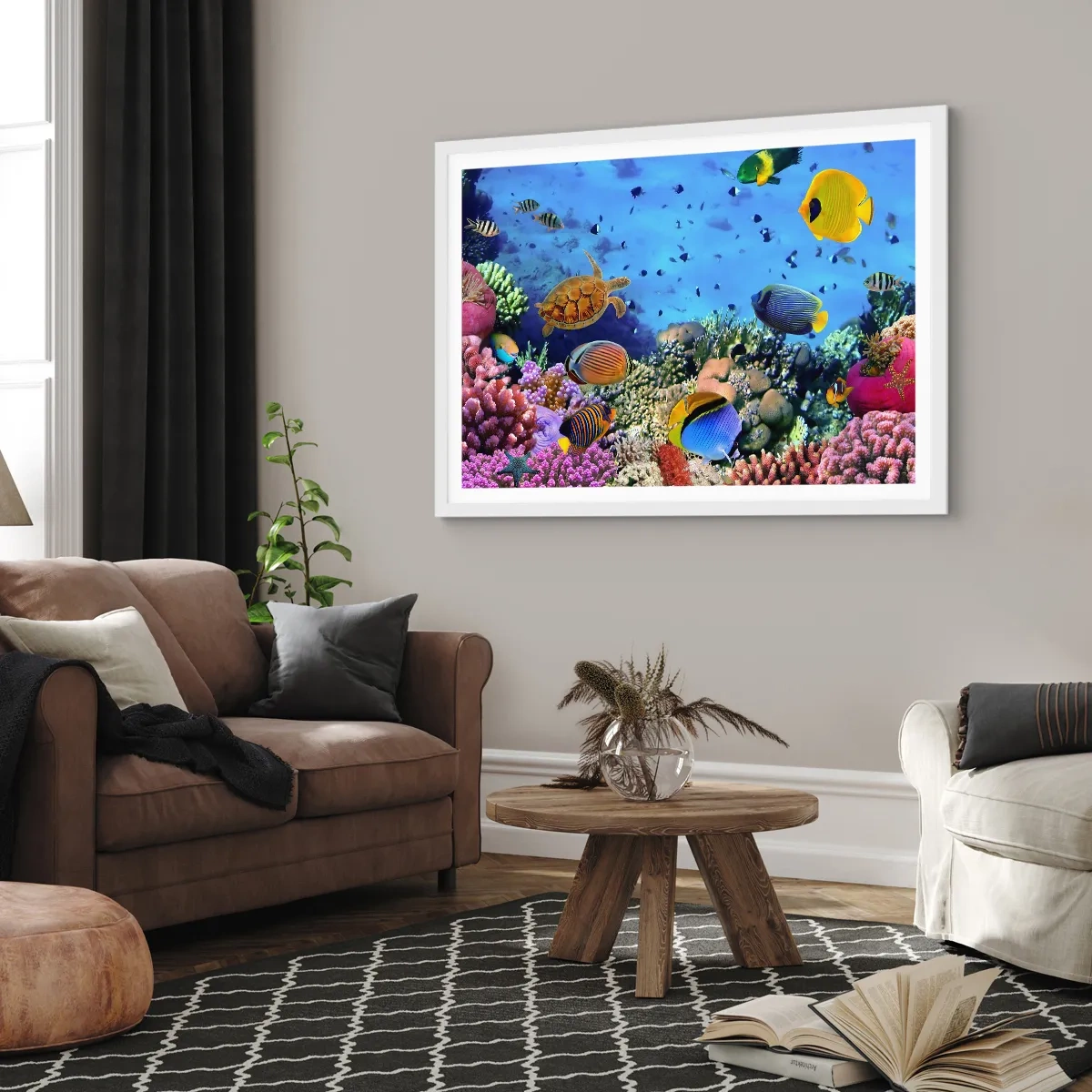 Póster en marco blanco - Y qué sabemos de la vida... - 50x40 cm