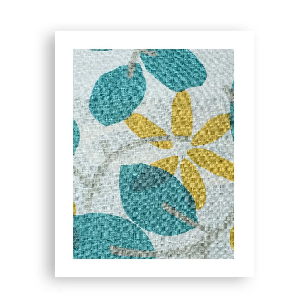 Póster - Entre hojas azules - 40x50 cm