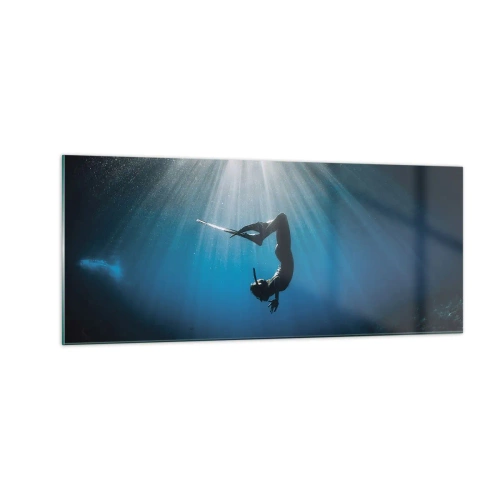 Cuadro sobre vidrio - Impresiones sobre Vidrio - Danza subacuática - 100x40 cm