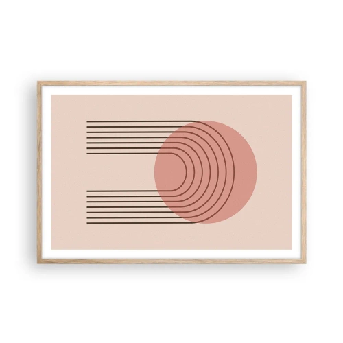 Póster en marco roble claro - Atracción irresistible - 91x61 cm