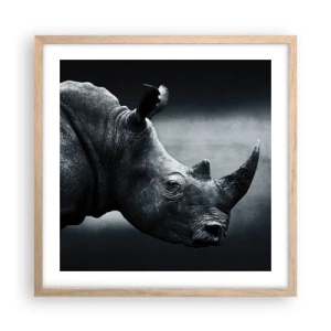 Póster en marco roble claro - Perfil derecho - 50x50 cm