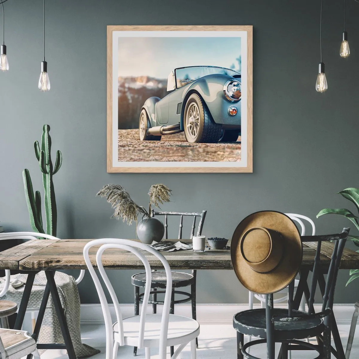 Póster en marco roble claro - Porque el estilo importa - 50x50 cm