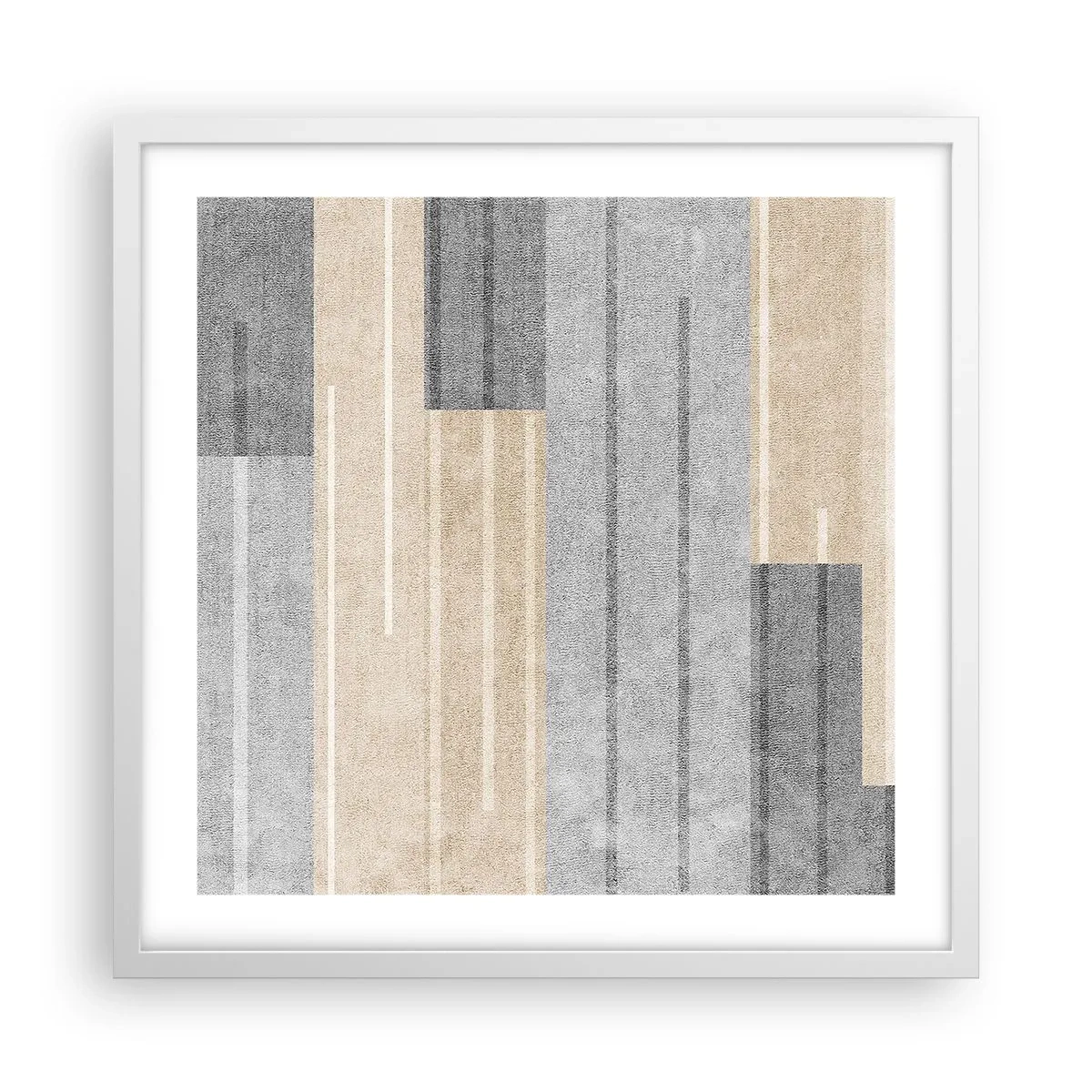 Póster en marco blanco - Composición: sostener la vertical - 50x50 cm