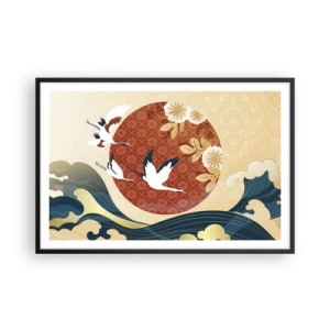 Póster en marco negro - Un cuento de hadas japonés - 91x61 cm