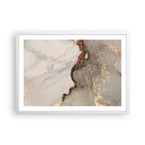 Póster en marco blanco - En la frontera de los colores - 70x50 cm