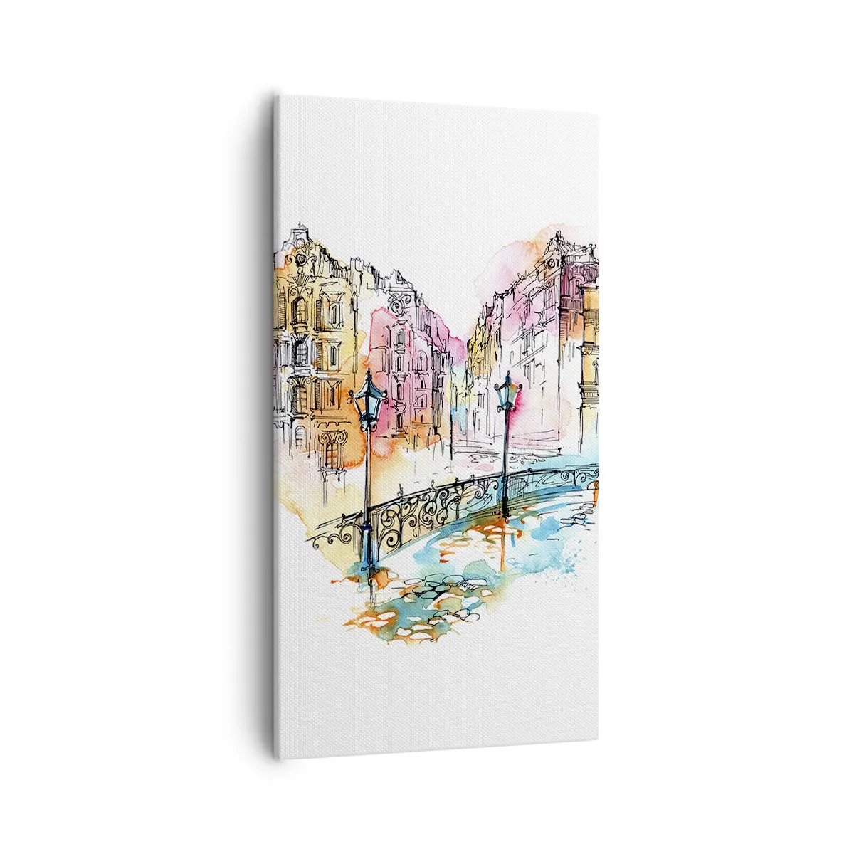 Cuadro sobre lienzo - Impresión de Imagen - El corazón de la ciudad - 55x100 cm