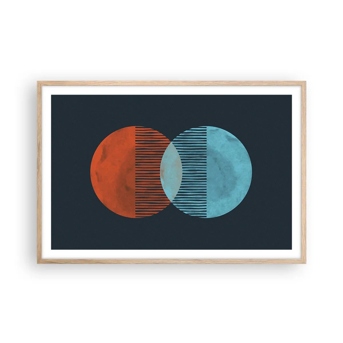 Póster en marco roble claro - Fantasía astronómica - 91x61 cm