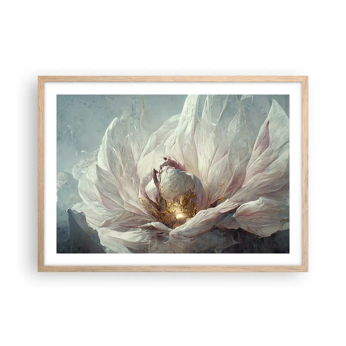 Póster en marco roble claro - Florece una vez cada cien años - 70x50 cm