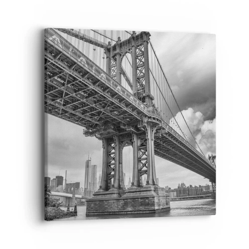 Cuadro sobre lienzo - Impresión de Imagen - Al corazón de la ciudad - 40x40 cm