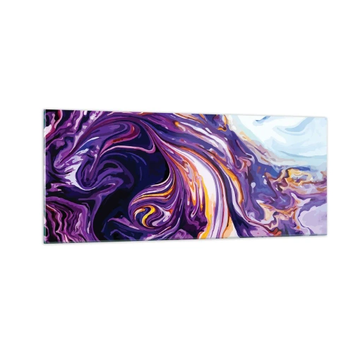 Cuadro sobre vidrio - Impresiones sobre Vidrio - Una curva en el violeta - 100x40 cm