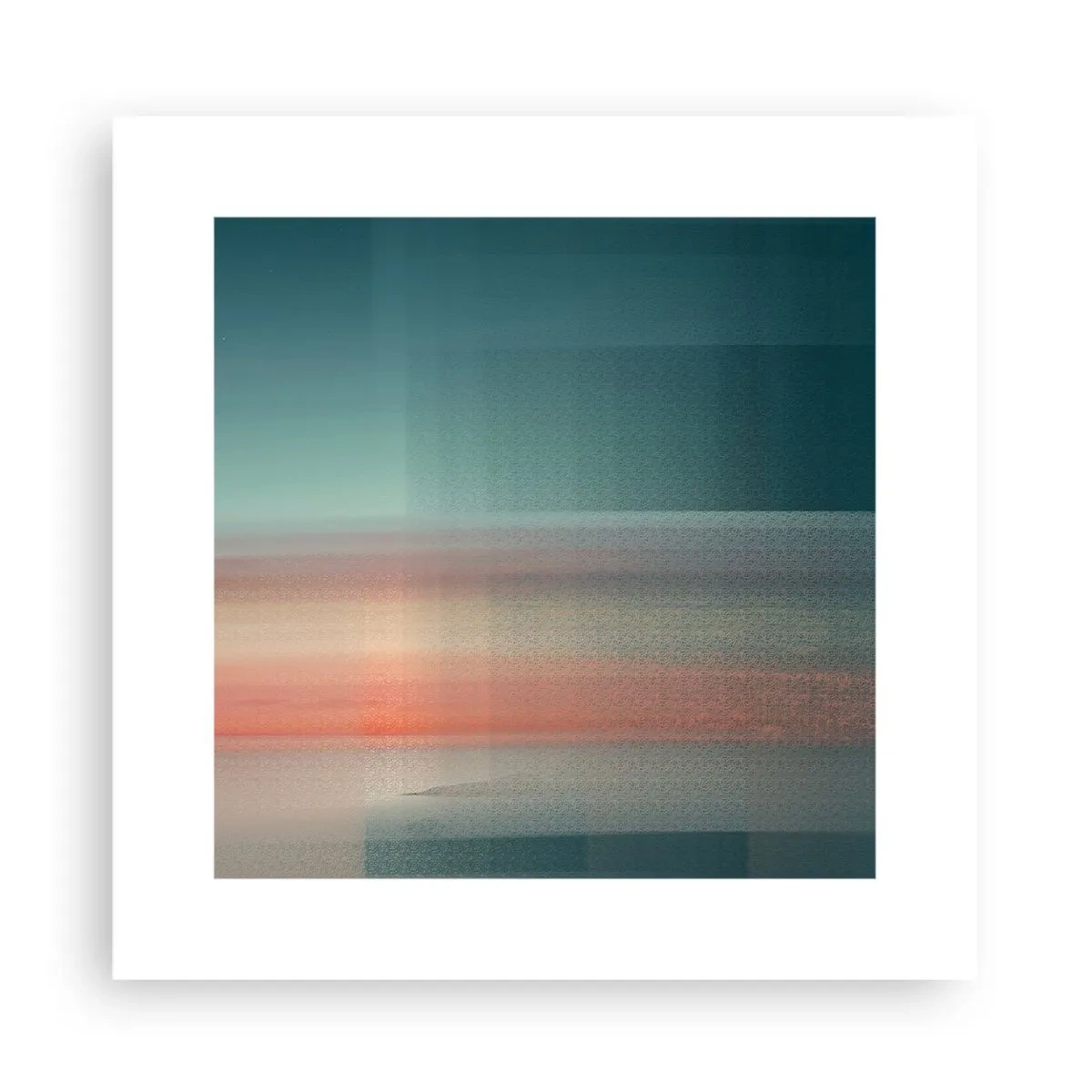 Póster - Abstracción: ondas de luz - 30x30 cm
