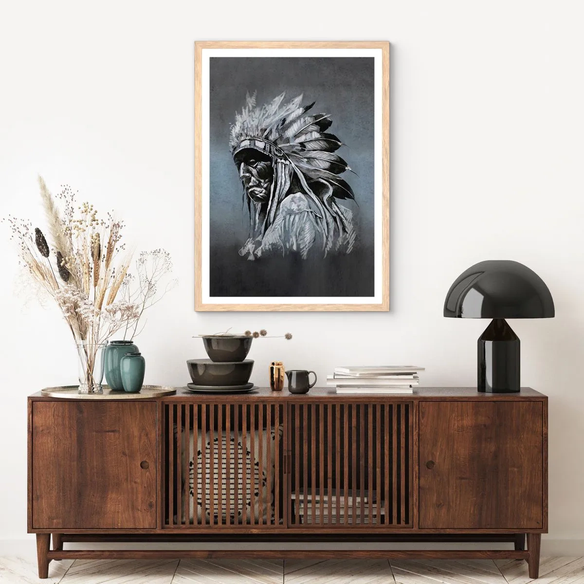 Póster en marco roble claro - Regreso a las raíces - 70x100 cm