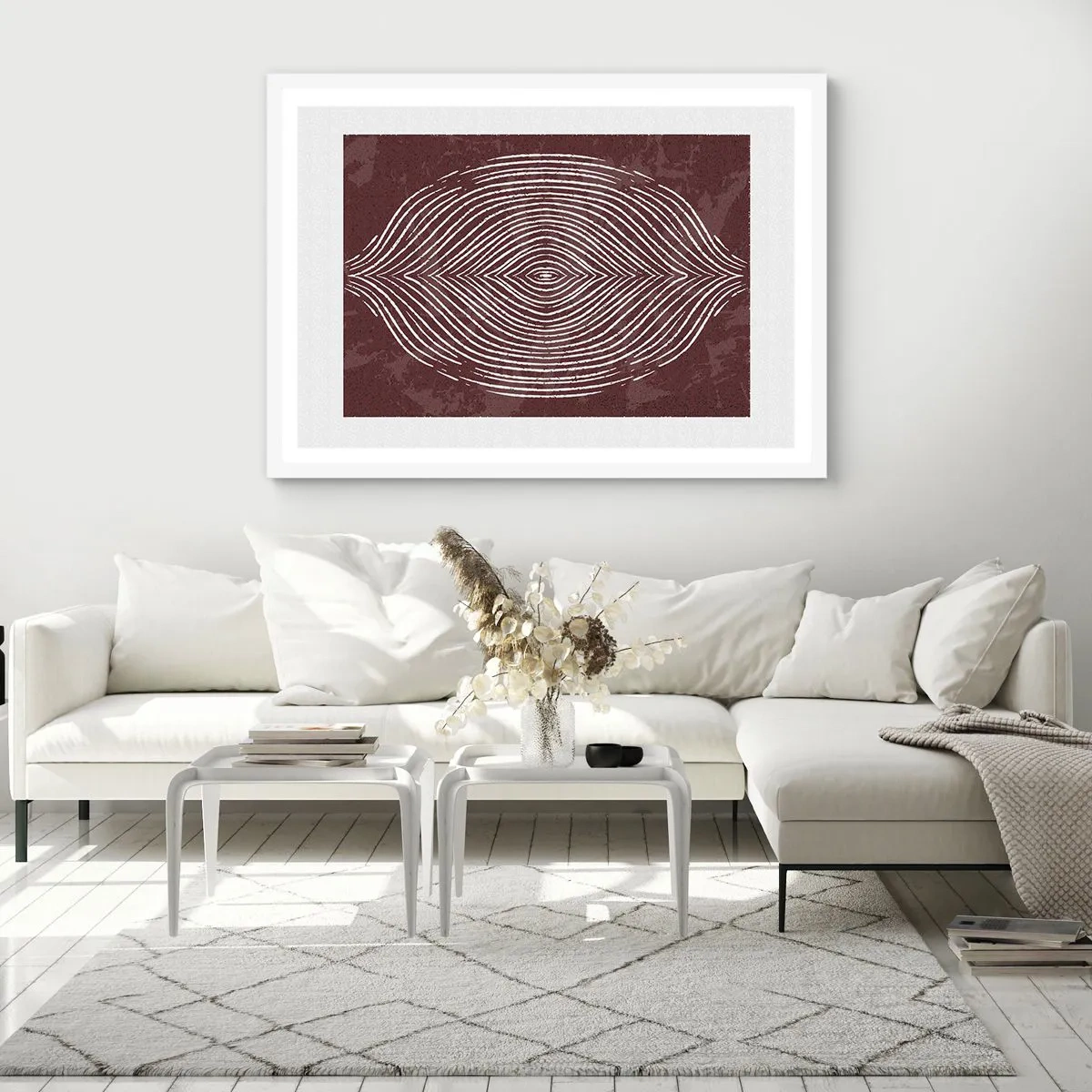 Póster en marco blanco - El espacio habla - 100x70 cm