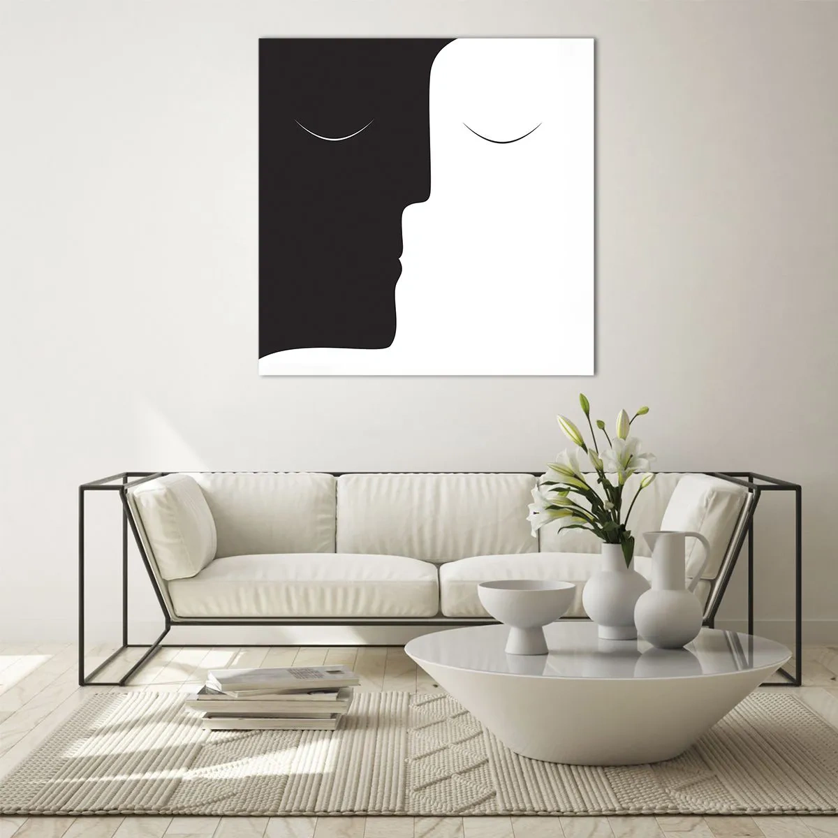 Cuadro sobre vidrio - Impresiones sobre Vidrio - Unidad de los opuestos - 60x60 cm