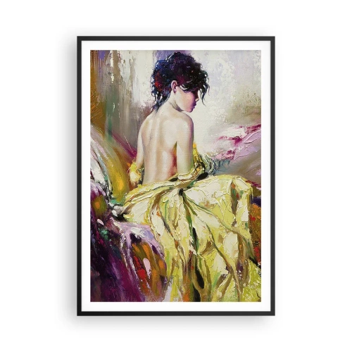 Póster en marco negro - La hermosura y frescura de la flor - 70x100 cm