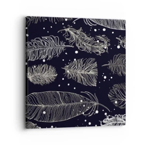 Cuadro sobre lienzo - Impresión de Imagen - Encaje de plumas - 30x30 cm