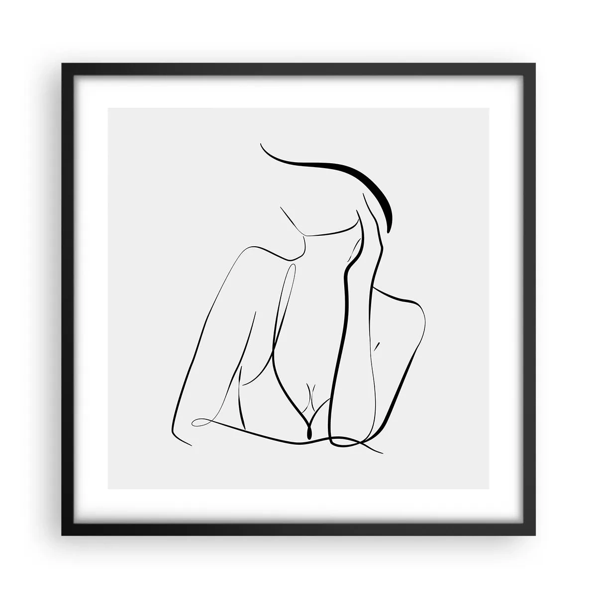 Póster en marco negro - En la ola de sueños - 50x50 cm