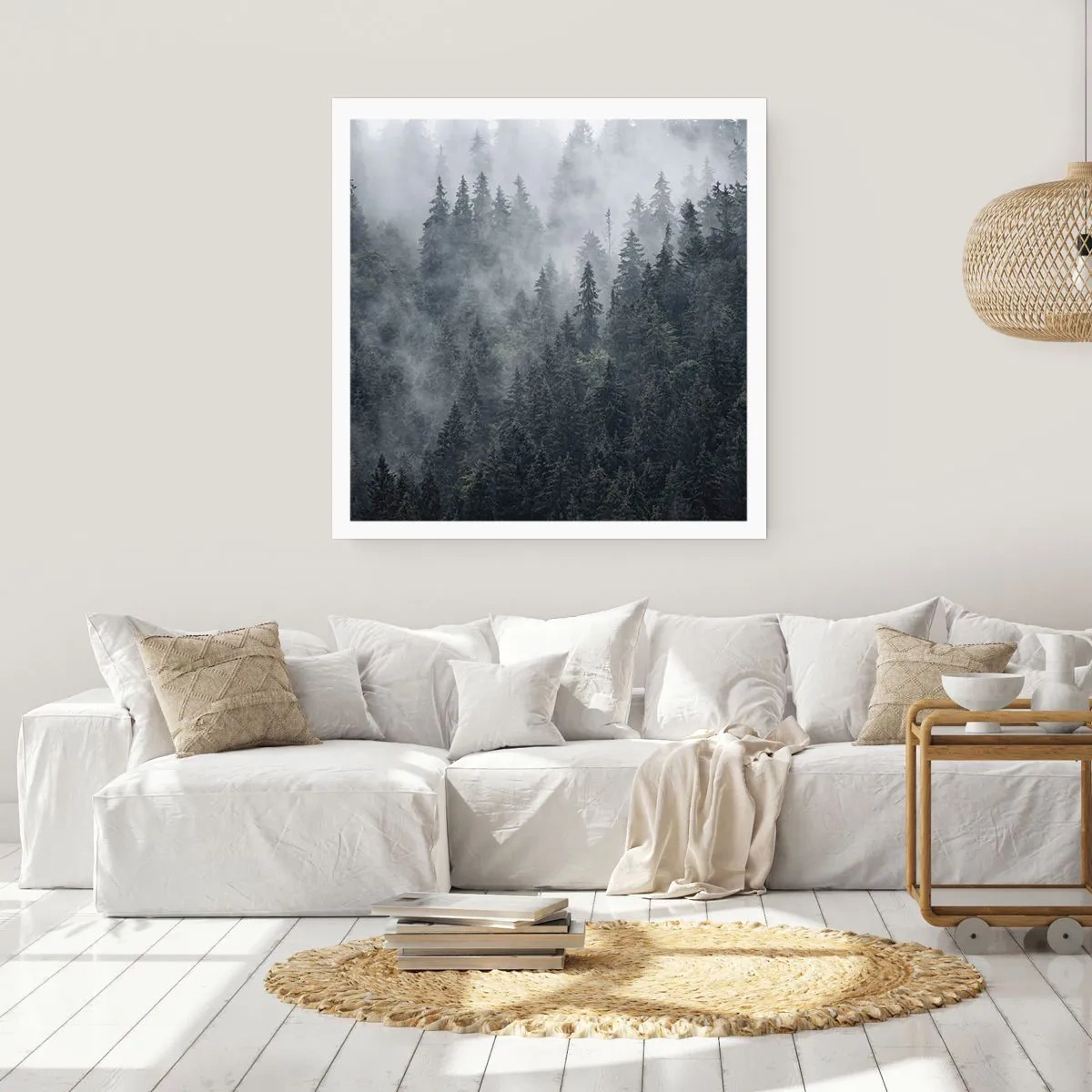 Póster - Amanecer en el bosque - 30x30 cm