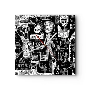 Reloj de pared - Reloj de vidrio - La juventud espiritual de la ley y la alegría - 40x40 cm