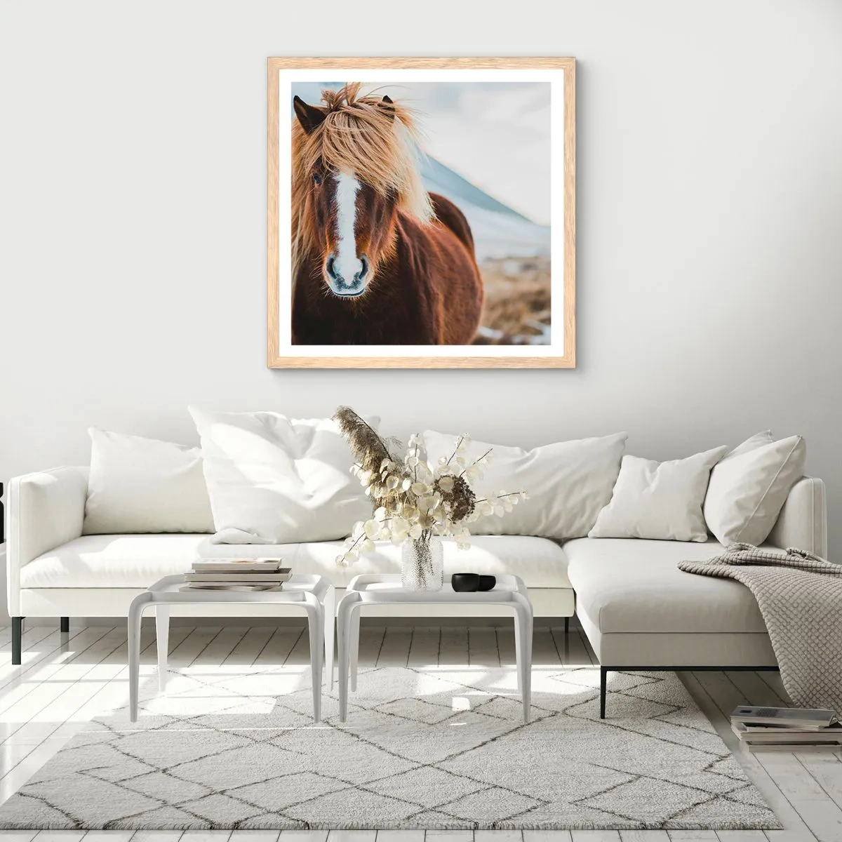 Póster en marco roble claro - ¿Puedes sentir la libertad? - 60x60 cm