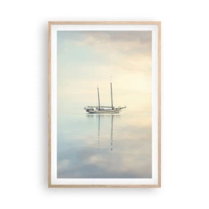 Póster en marco roble claro - En un mar de silencio - 61x91 cm