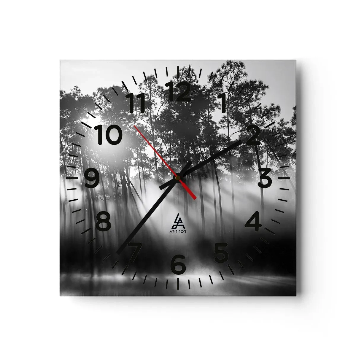 Reloj de pared - Reloj de vidrio - Sol imparable - 40x40 cm